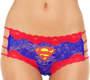 Supergirl or Superman Lace String Panties