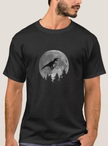 E.T. Bicycle Moon T-Rex T-Shirt