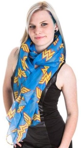 Wonder Woman Logo Blue Scarf