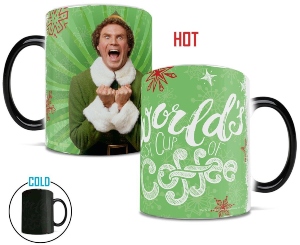 Elf Worlds Best Cup Of Coffee Heat Change Mug