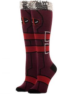 Women’s Deadpool Socks With Sequin