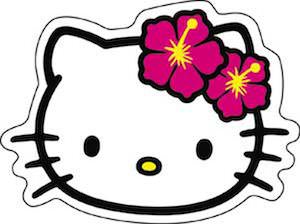 Hello Kitty WIth Flowers Stickers