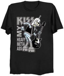 Futurama Bender Kiss My Metal Ass T-Shirt