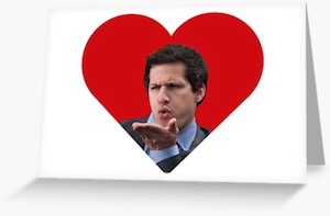 Jake Peralta Loves You Greetings Card