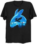 How to Train your dragon Night Fury Flying a Blue Sky T-Shirt