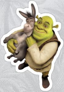 Shrek And Donkey Sticker