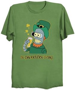 Futurama Bender St Patrick’s Day T-Shirt