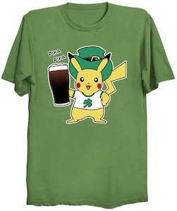 Pikachu St Patrick’s Day T-Shirt