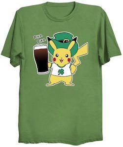 Pokemon Pikachu St Patrick's Day T-Shirt