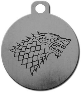 Game of Thrones Stark Logo Pet ID Tag