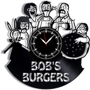 Record Bob’s Burgers Wall Clock