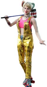 Gold Harley Quinn Costume Overalls