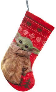 Red Baby Yoda Stocking