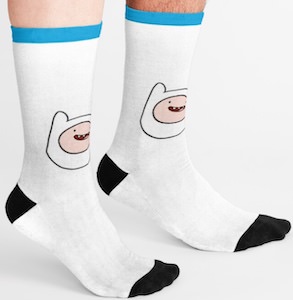 Adventure Time Finn Socks
