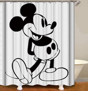 Black And White Mickey Mouse Shower Curtain